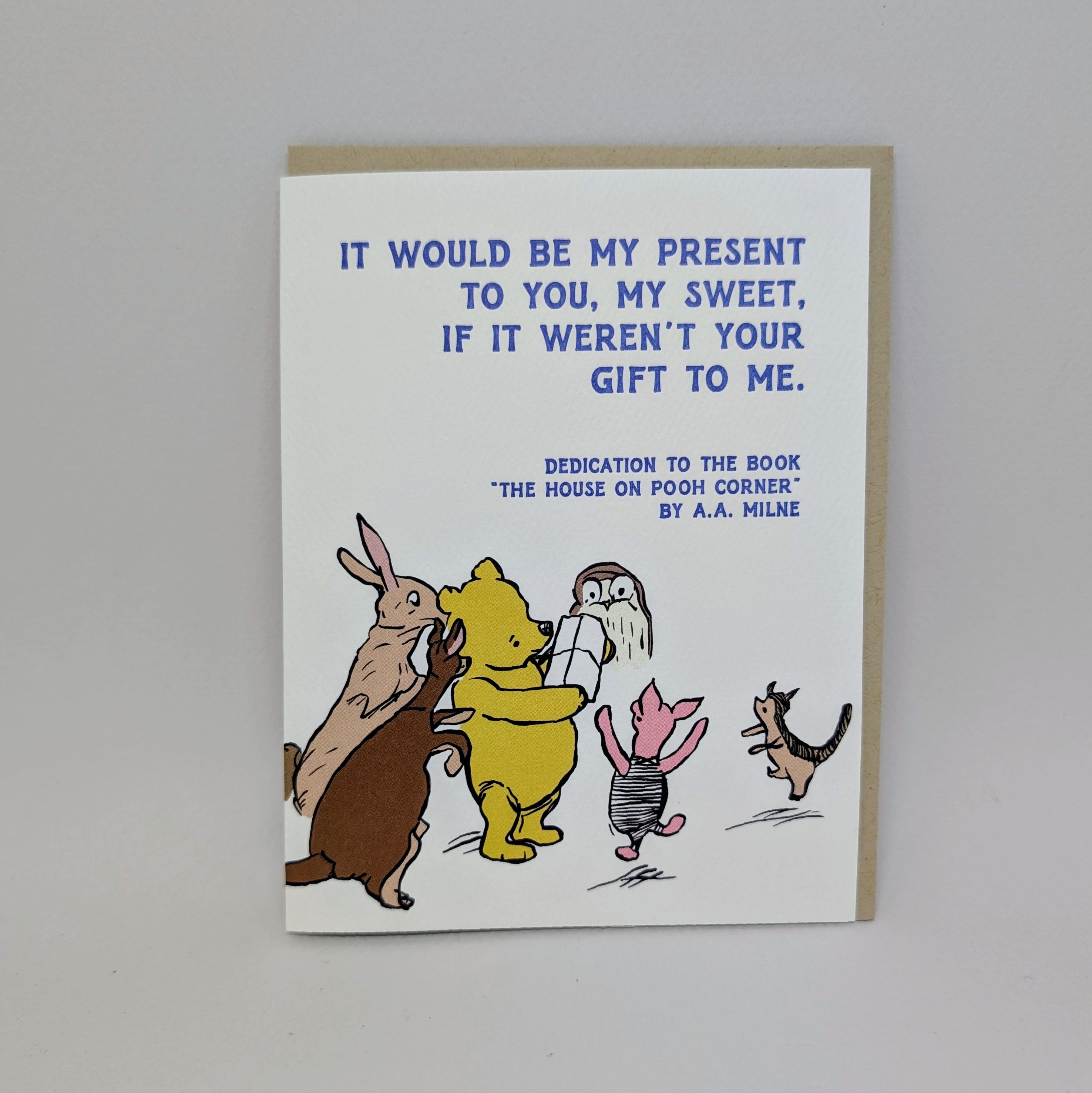 pooh様(’-’*) 御専用ページでございます(^^) It Would be my Present - Pooh Card – Big Wheel Press