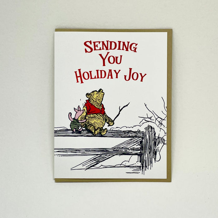 Sending You Holiday Joy - Pooh Card
