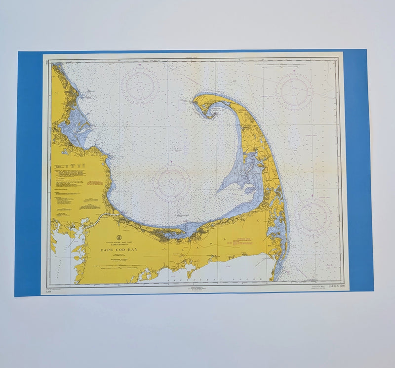 Map of Cape Cod Bay (1942) - Vintage Map Reproduction