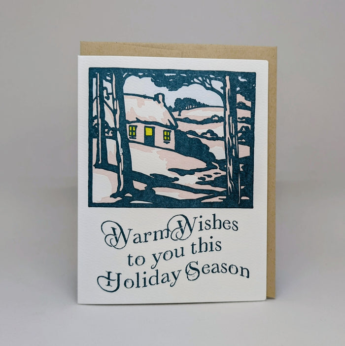 Warm Wishes for the Holidays - Woodland Cottage