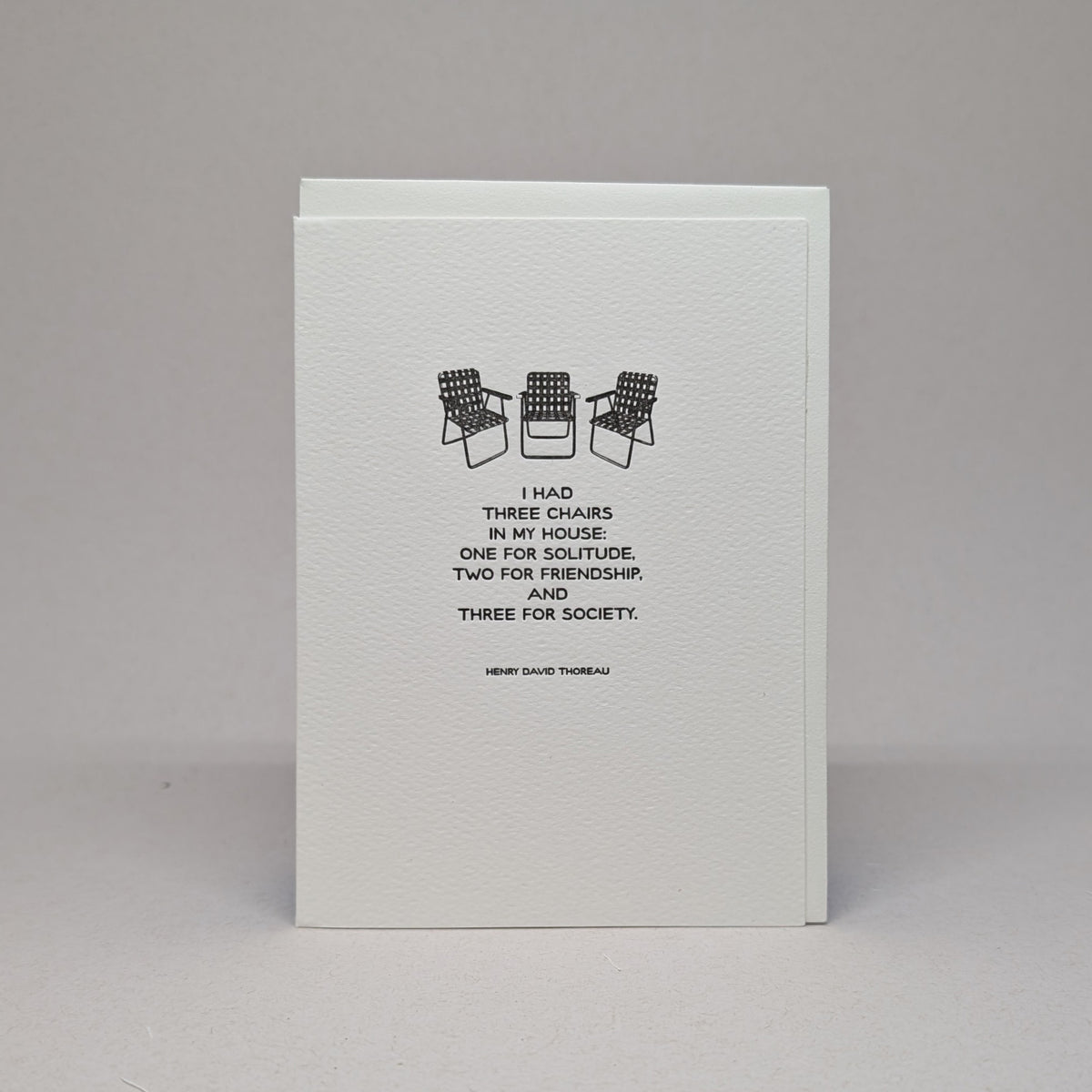 I Had Three Chairs - Thoreau