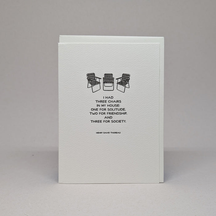 I Had Three Chairs - Thoreau