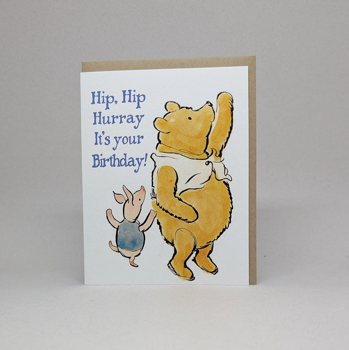 Hip, Hip Hurray Birthday - Pooh Card