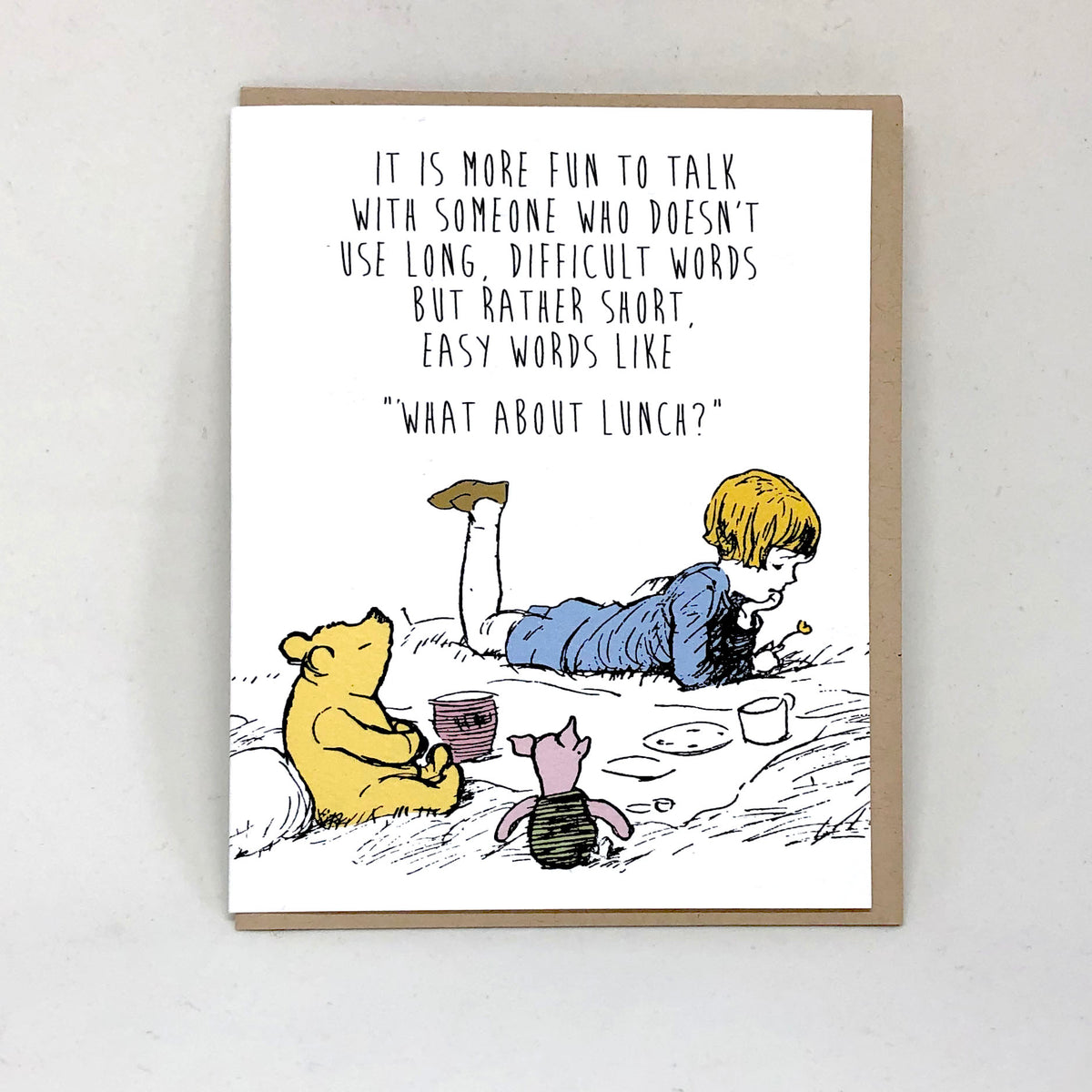 What About Lunch - Pooh Card