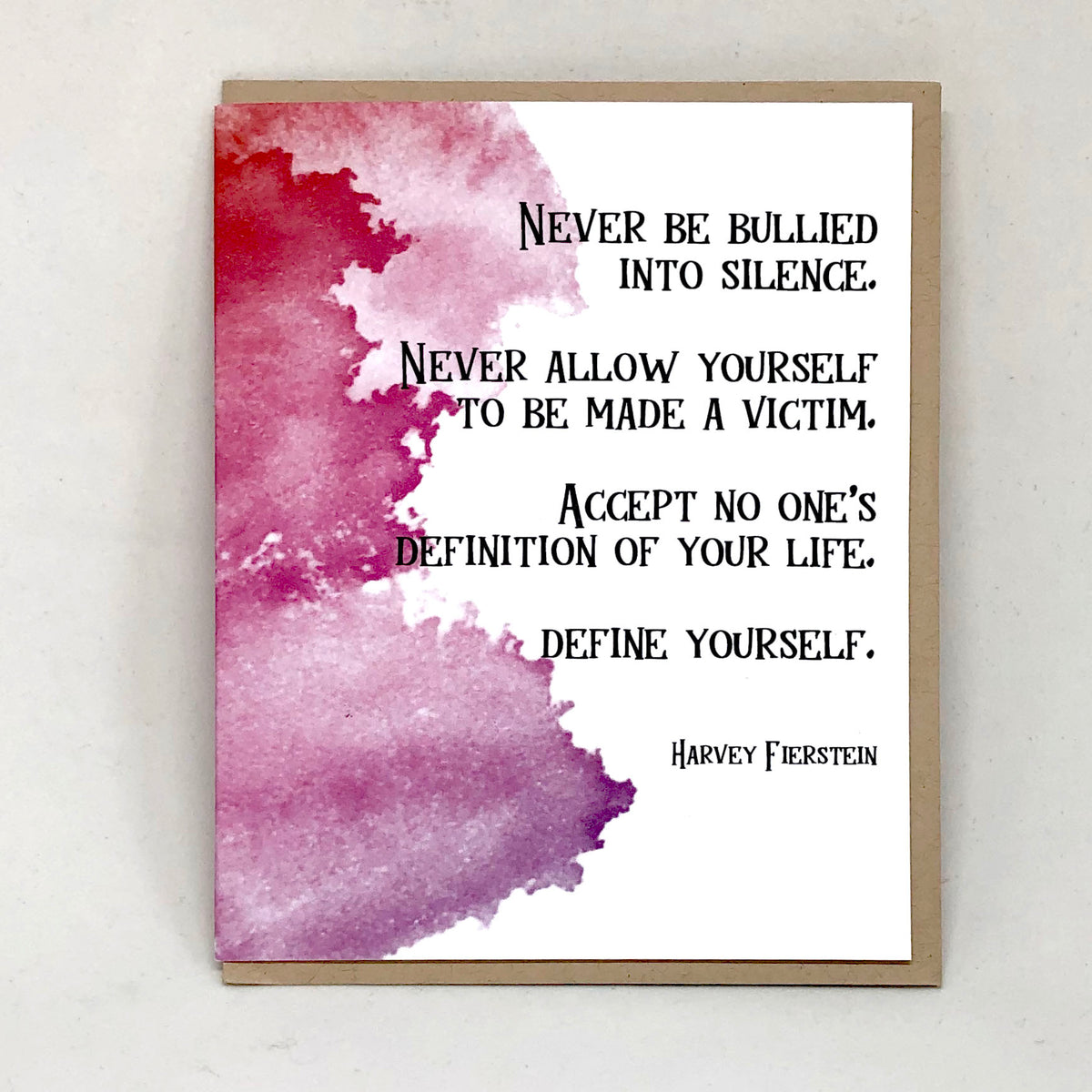 Never be Bullied - Harvey Fierstein
