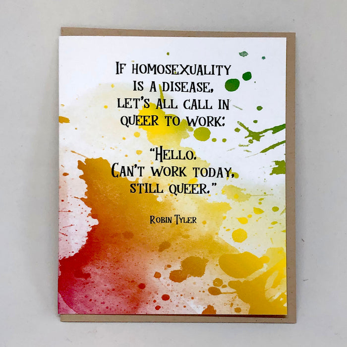 Call in Queer to Work - Robin Tyler