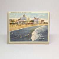 Santa Monica Beach (Circa 1930) - Vintage Postcard