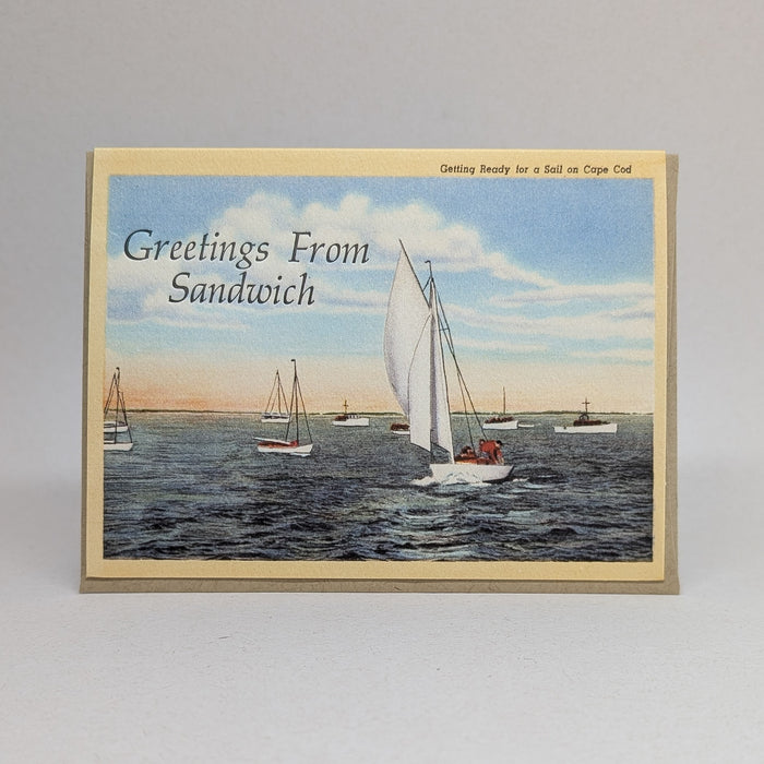 Greetings from Sandwich  - Vintage Postcard
