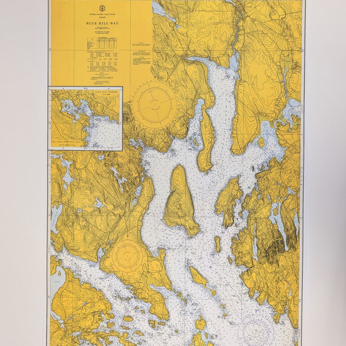 Blue Hill Bay - Vintage Nautical Maine Map