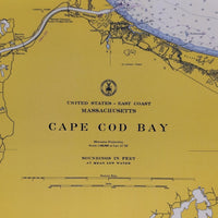 Map of Cape Cod Bay (1942) - Vintage Map Reproduction
