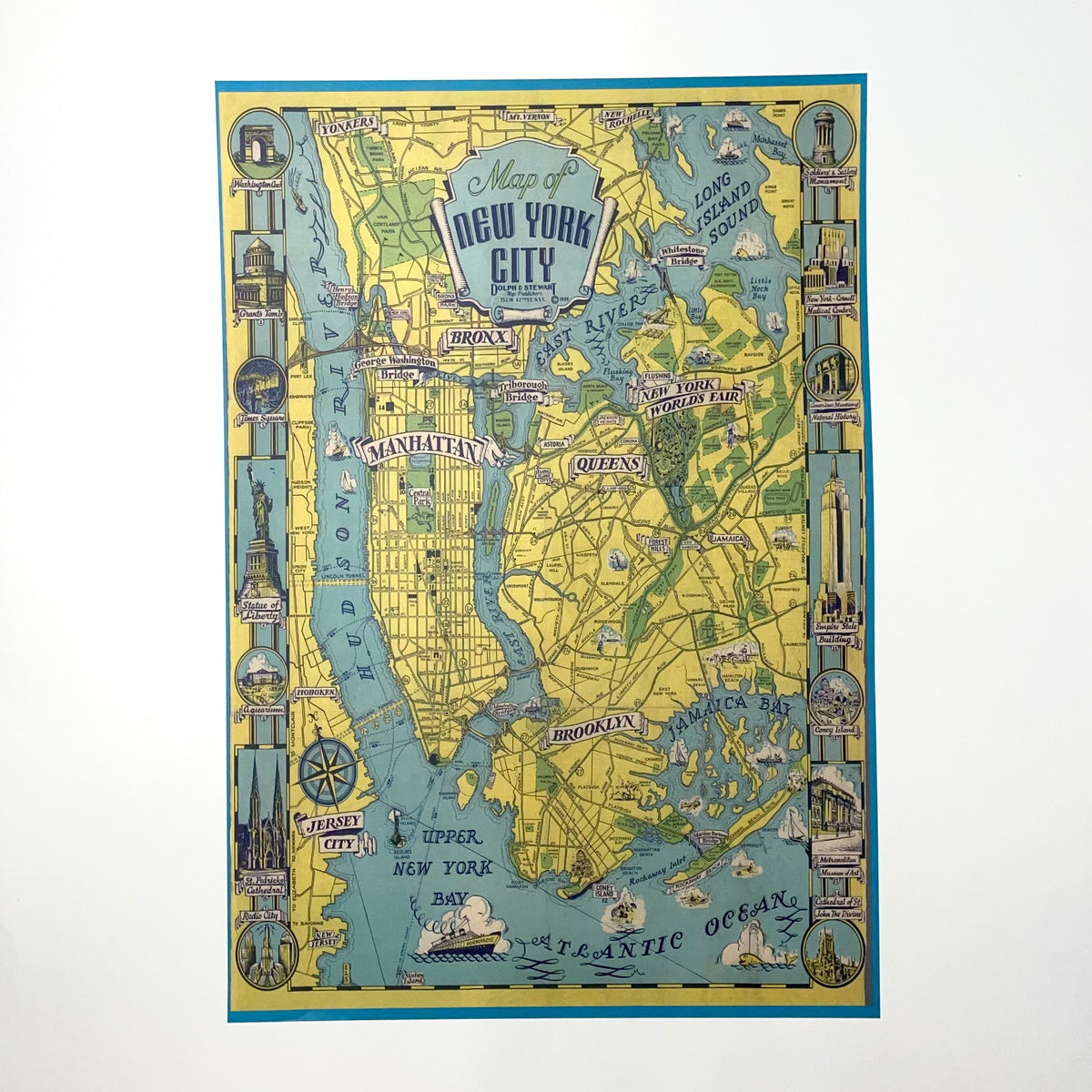 Map of New York City - Vintage Map Reproduction