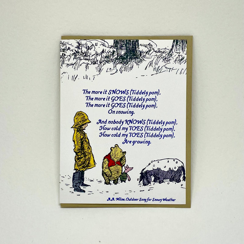 The More it SNOWS - Pooh Card
