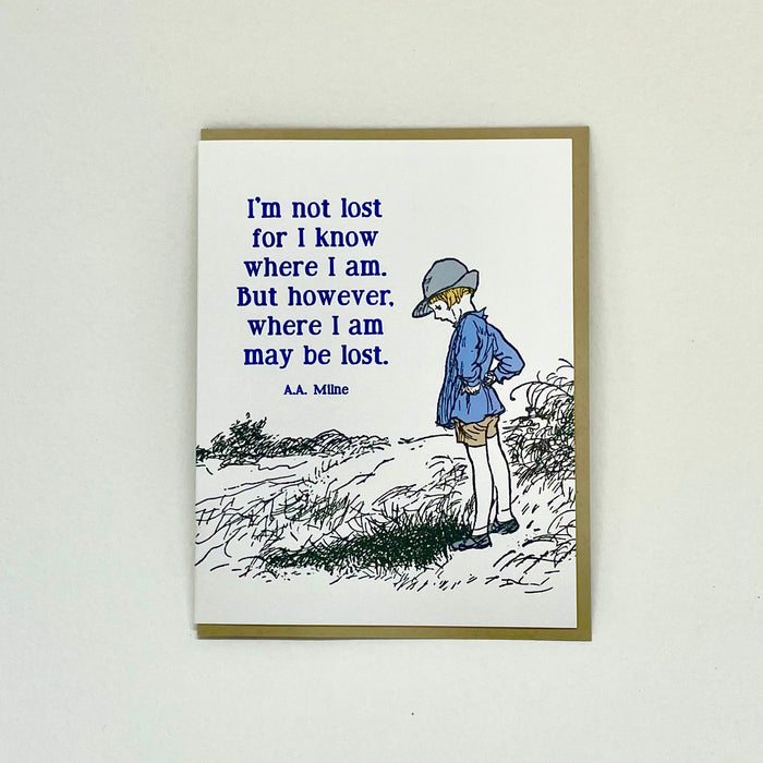 I'm not Lost - Pooh Card