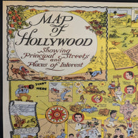 Map of Hollywood - Vintage Map Reproduction