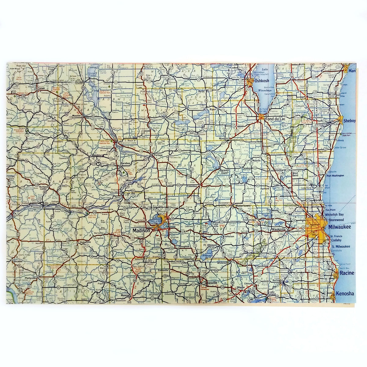 Gasoline Map of Madison - Vintage Map Reproduction