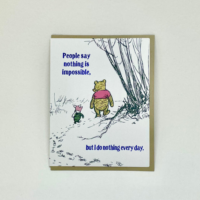 Nothing is Impossible - Pooh Card