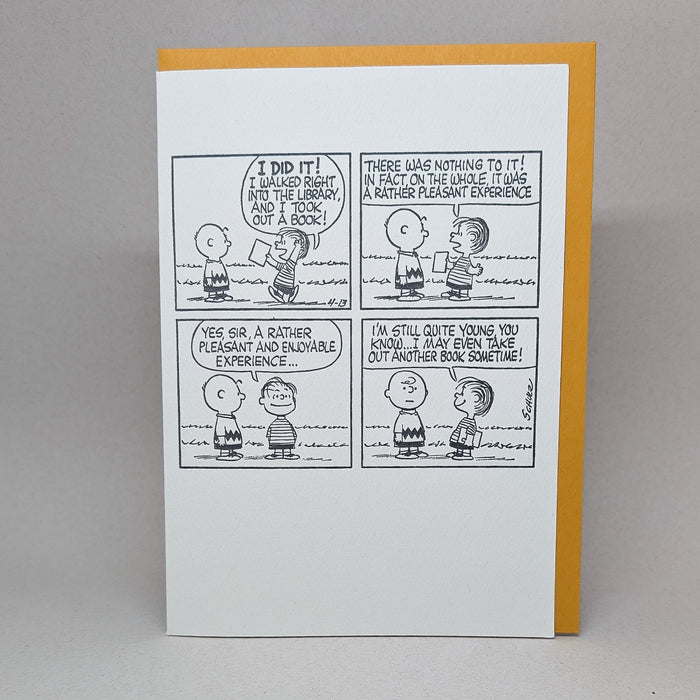 I did it? I took out a Book - Peanuts
