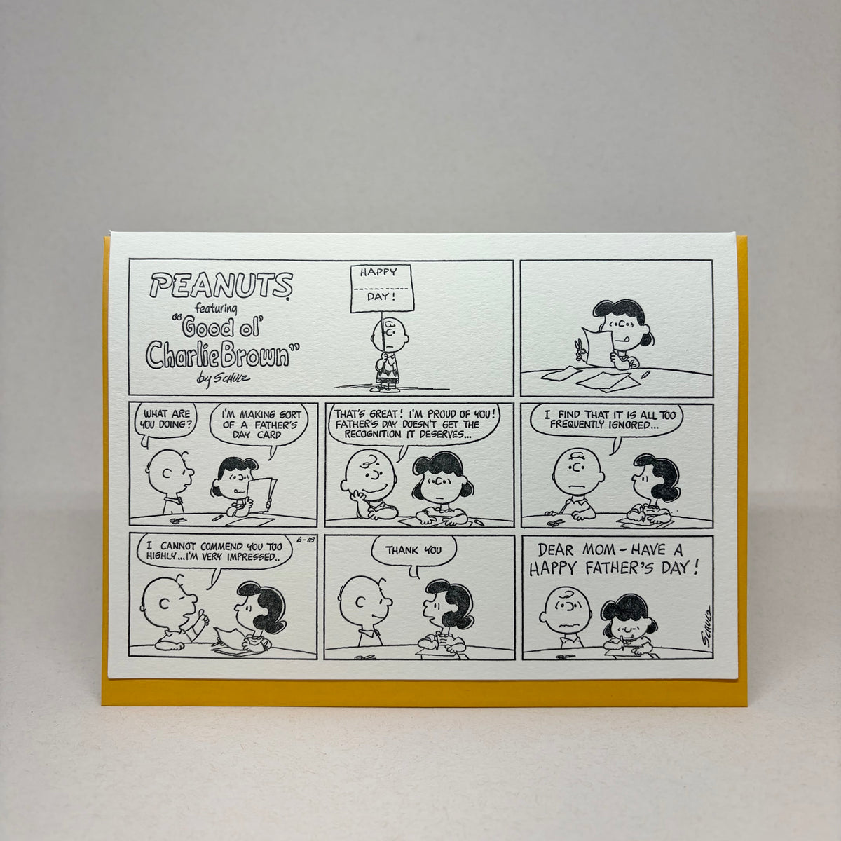 Dear Mom - Happy Father's Day - Peanuts