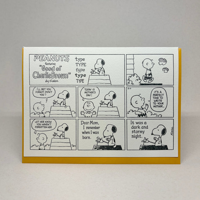 A Perfect Time to Write to Your Mother- Peanuts