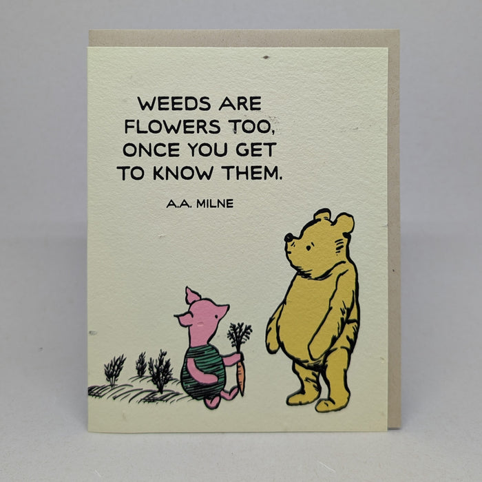 Weeds are Flowers Too - Pooh Seed Card (Scarlet Nantes Carrot)