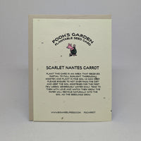 Weeds are Flowers Too - Pooh Seed Card (Scarlet Nantes Carrot)