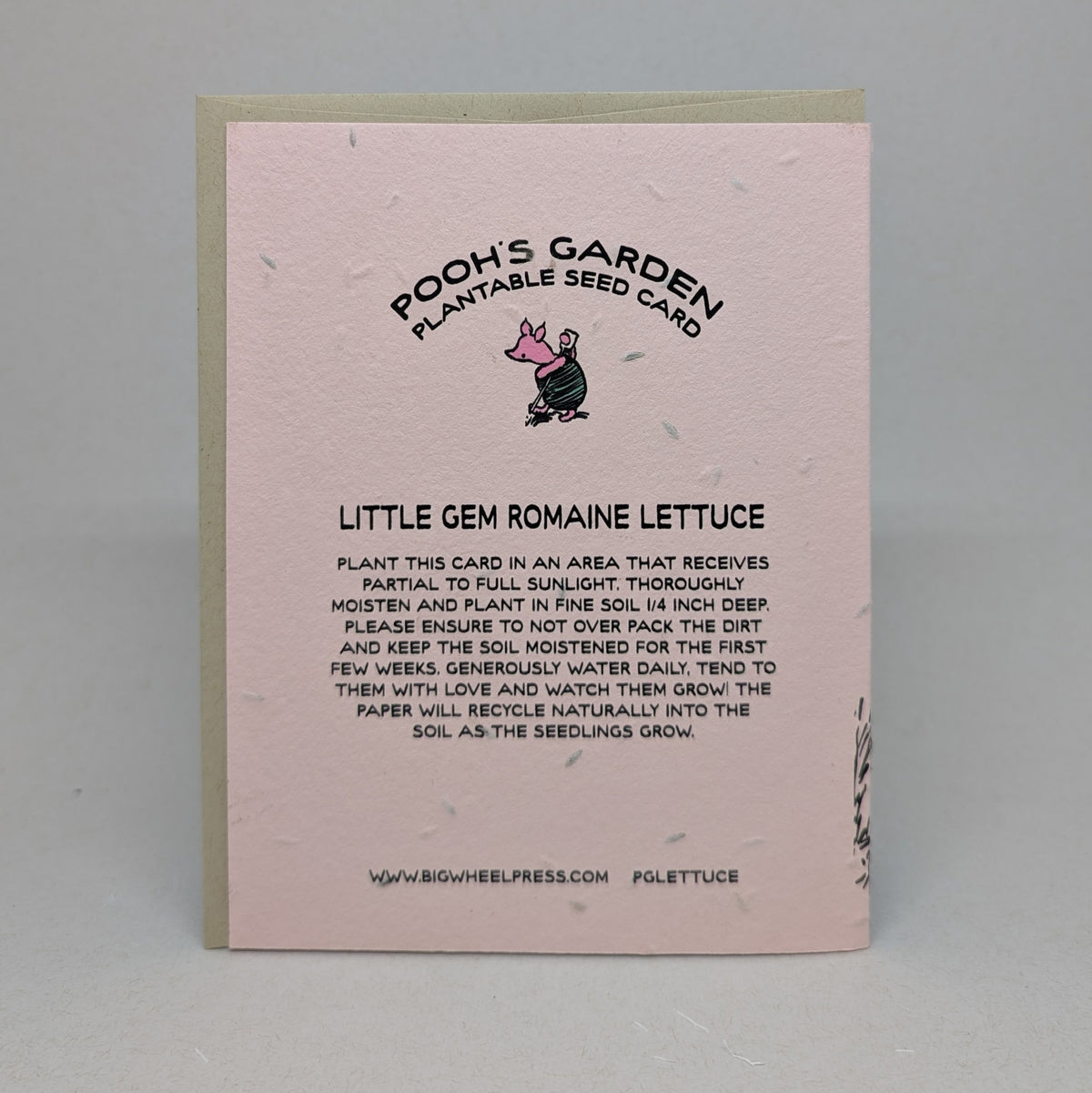 Keep Me in Your Heart - Pooh Seed Card (Lettuce)