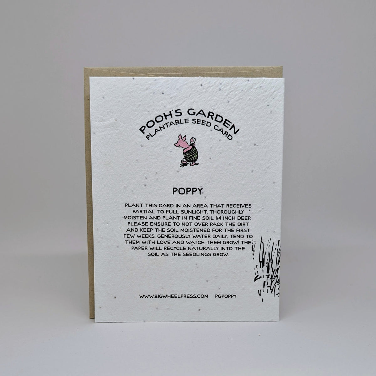 Keep me in your Heart - Pooh Seed Card (Poppy)
