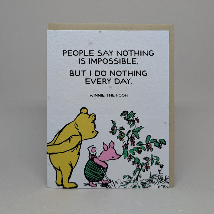 Nothing is Impossible - Pooh Seed Card (Rio Grande Tomato)