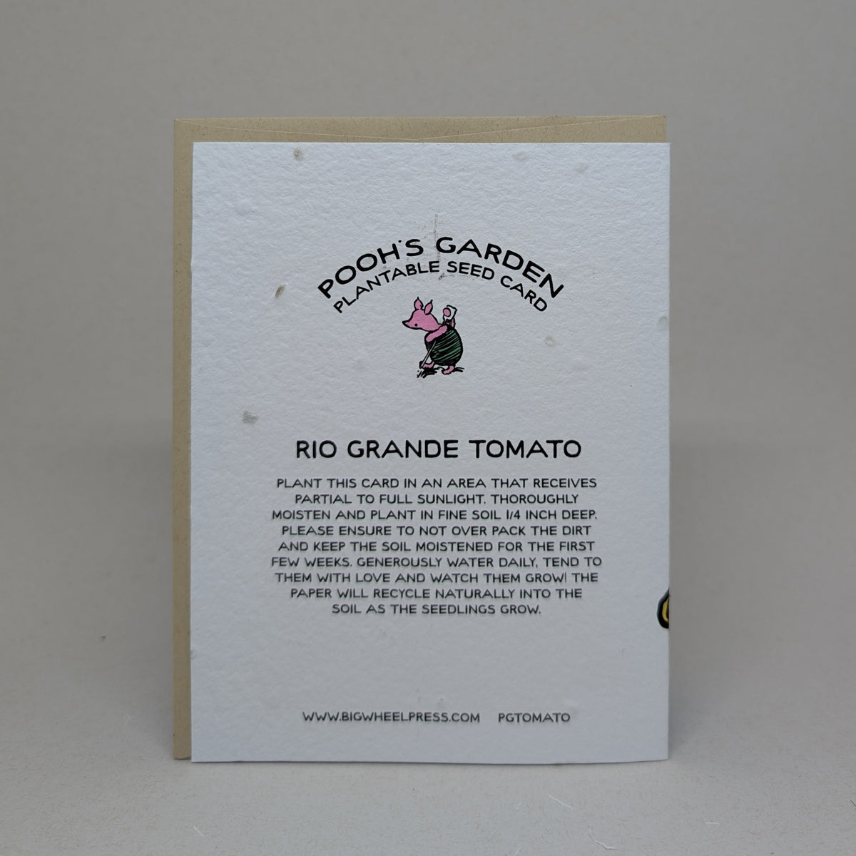 Nothing is Impossible - Pooh Seed Card (Rio Grande Tomato)