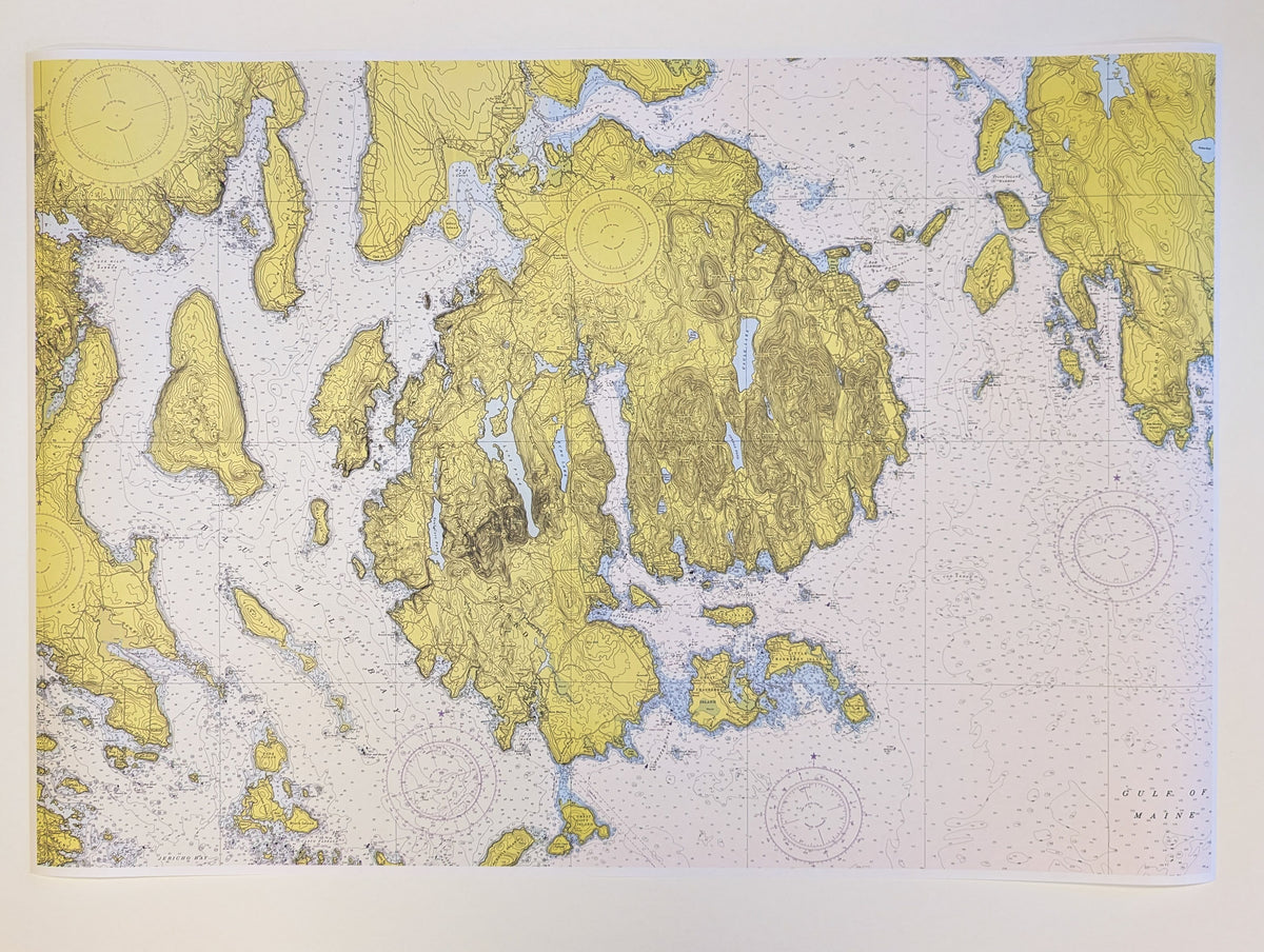 Mount Desert Island  - Nautical Map Reproduction