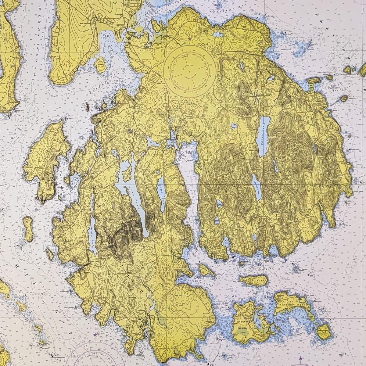 Mount Desert Island  - Nautical Map Reproduction