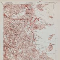 Boston Topological Map - Vintage Map Reproduction