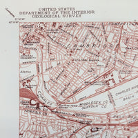 Boston Topological Map - Vintage Map Reproduction