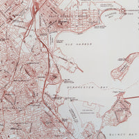 Boston Topological Map - Vintage Map Reproduction