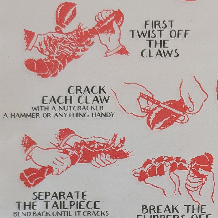 How to Eat a Lobster - Vintage Style Placemats