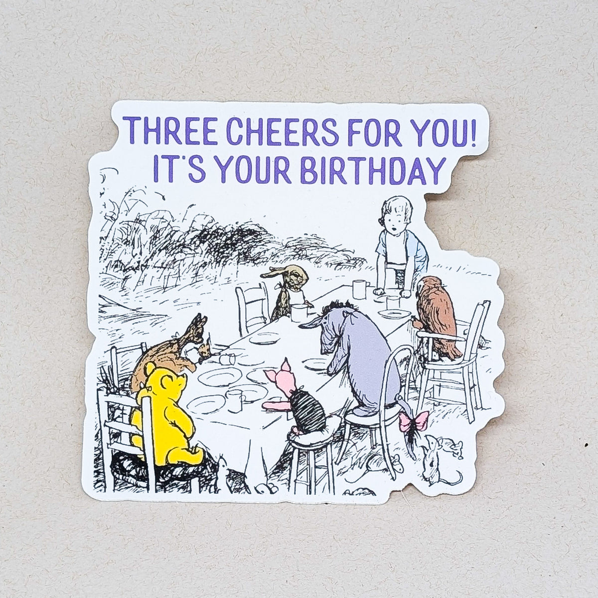 Piglet and Pooh - Three Cheers (Sticker)