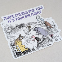 Piglet and Pooh - Three Cheers (Sticker)