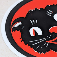 Vintage Black Cat (Sticker)
