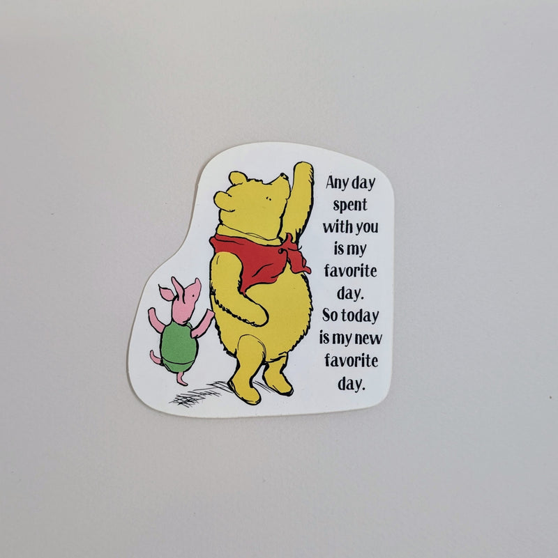 Piglet and Pooh - My Favorite Day (Sticker)