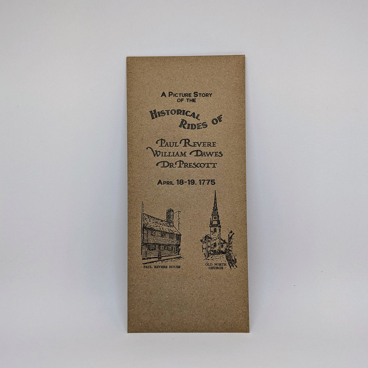 Historic Rides of Paul Revere, William Dawes, and Dr. Prescott - Vintage Map