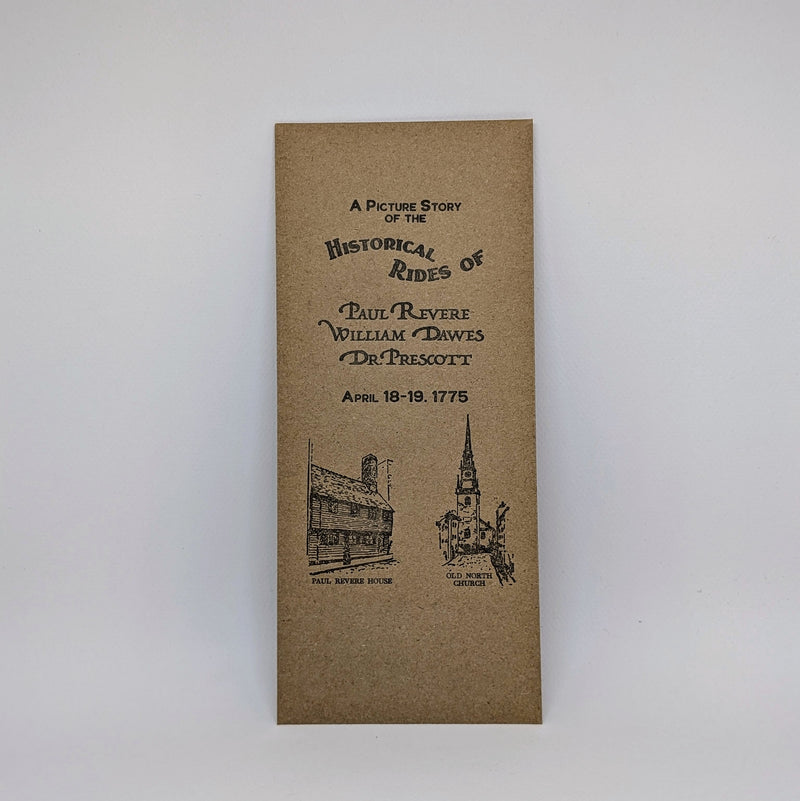 Historic Rides of Paul Revere, William Dawes, and Dr. Prescott - Vintage Map