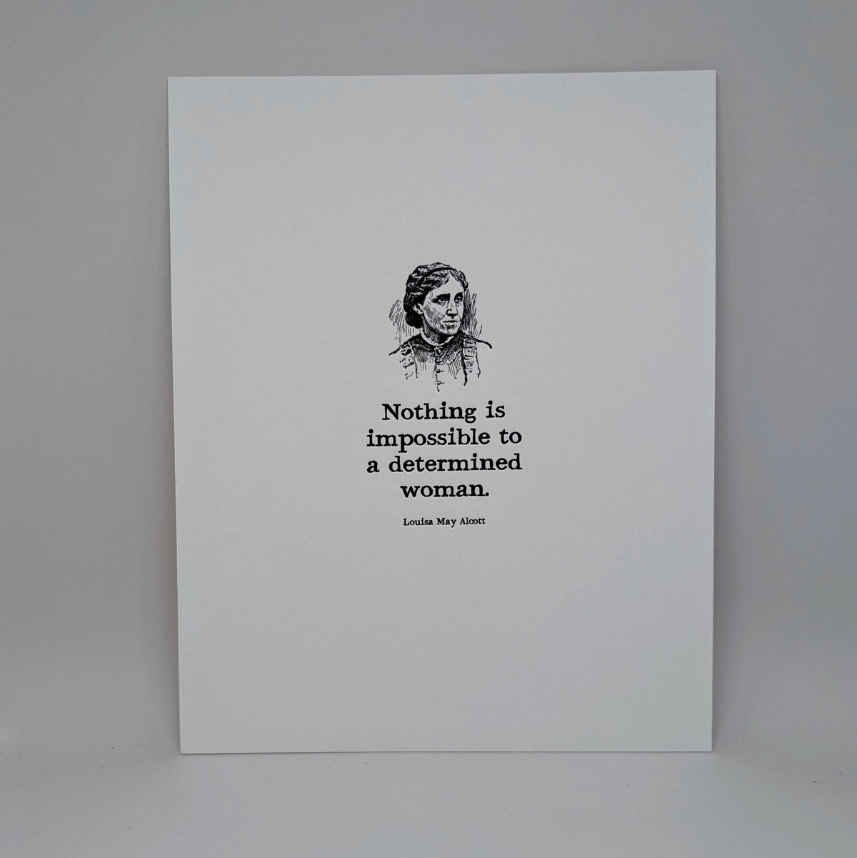 Nothing is Impossible - Louisa May Alcott (Broadside)