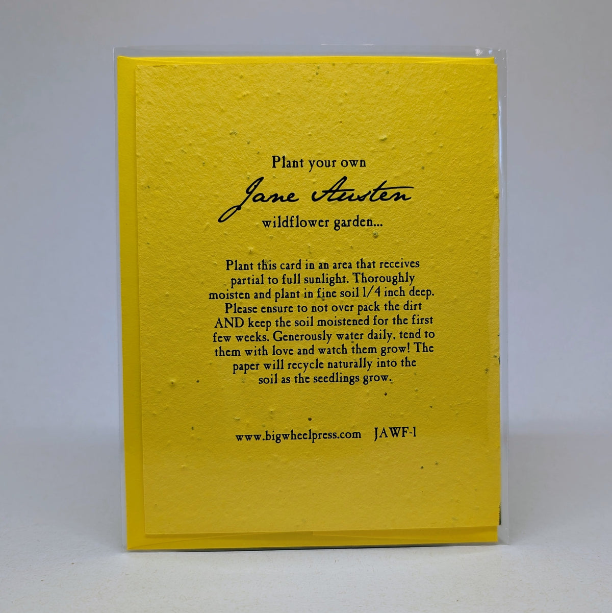 "The Garden is quite a love..." - Jane Austen Wildflower Seed Card (Limited Edition)