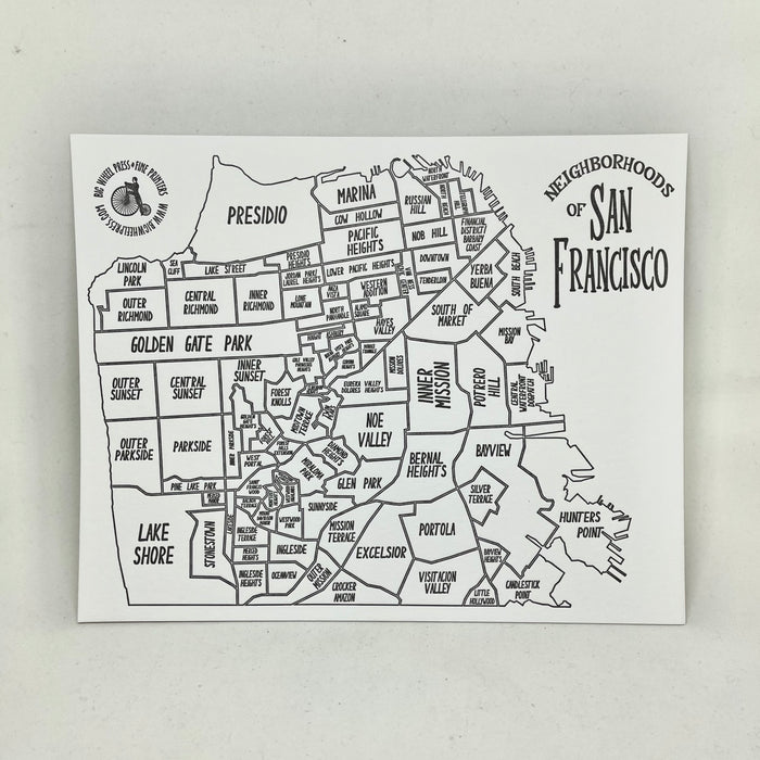 Neighborhoods of San Francisco - Broadside