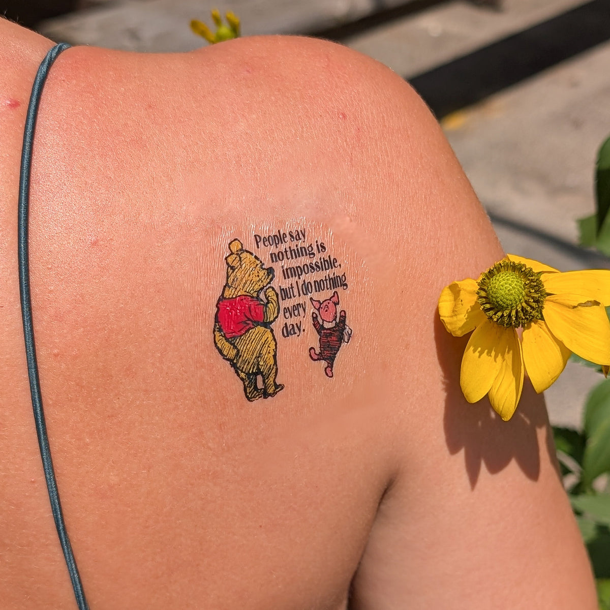 Piglet and Pooh - Do Nothing (Temporary Tattoo)