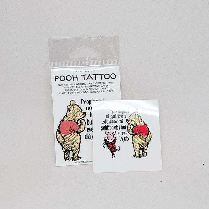 Piglet and Pooh - Do Nothing (Temporary Tattoo)