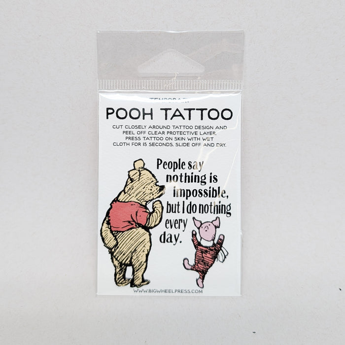 Piglet and Pooh - Do Nothing (Temporary Tattoo)