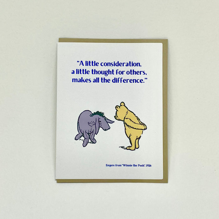 A Little Consideration - Pooh Card