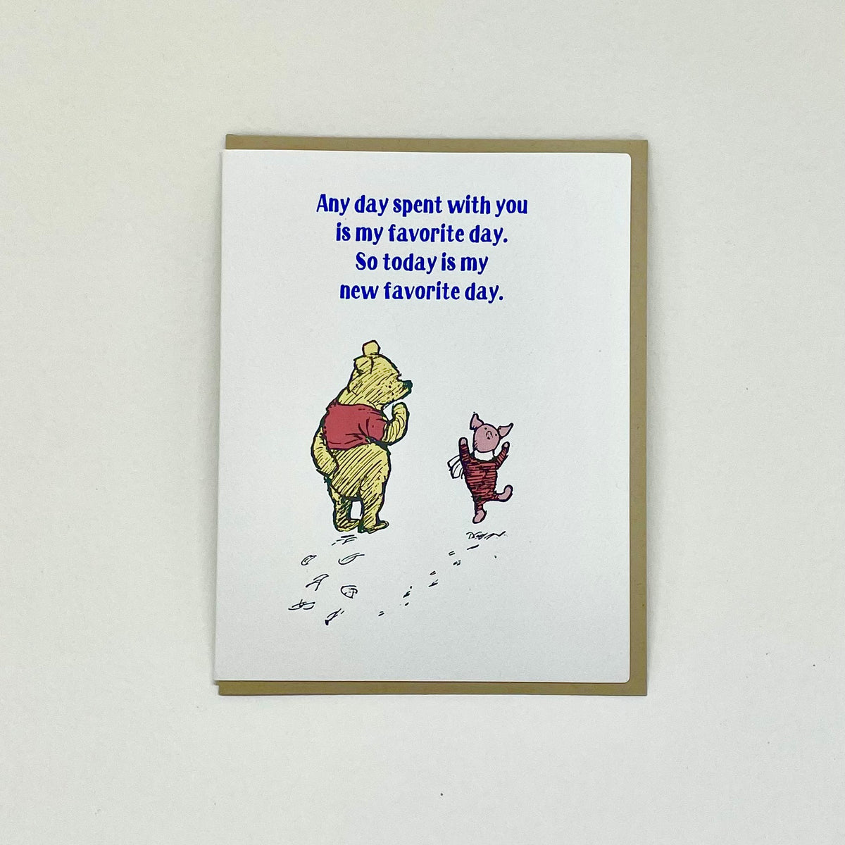 Any Day with You - Pooh Card