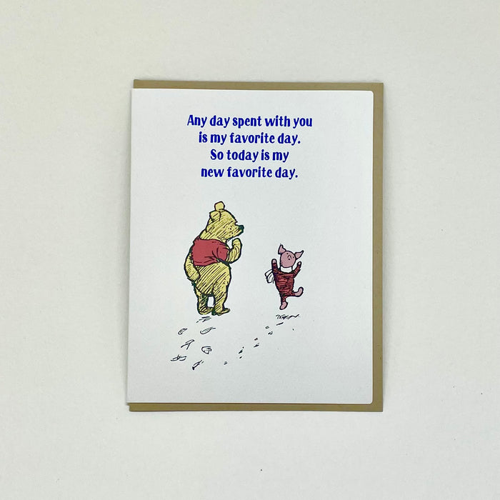 Any Day with You - Pooh Card